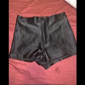 AA black disco shorts size small